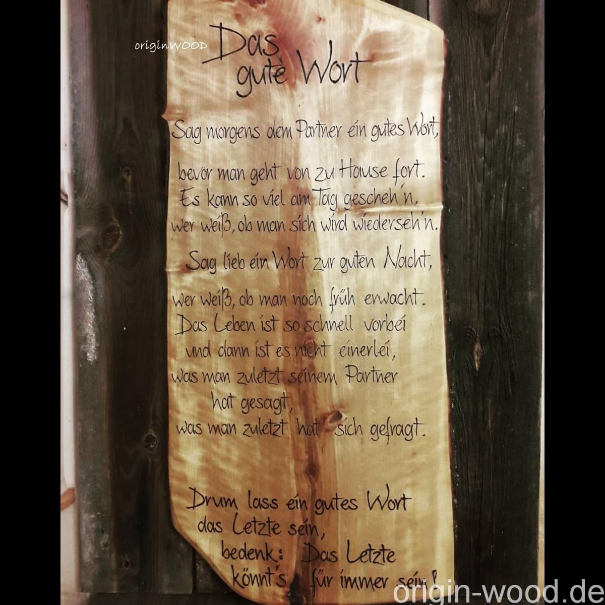 Das gute Wort Holzschild